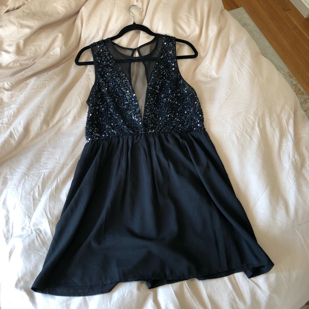 Black Sequined Top Mini Dress | Forever 21 | Large